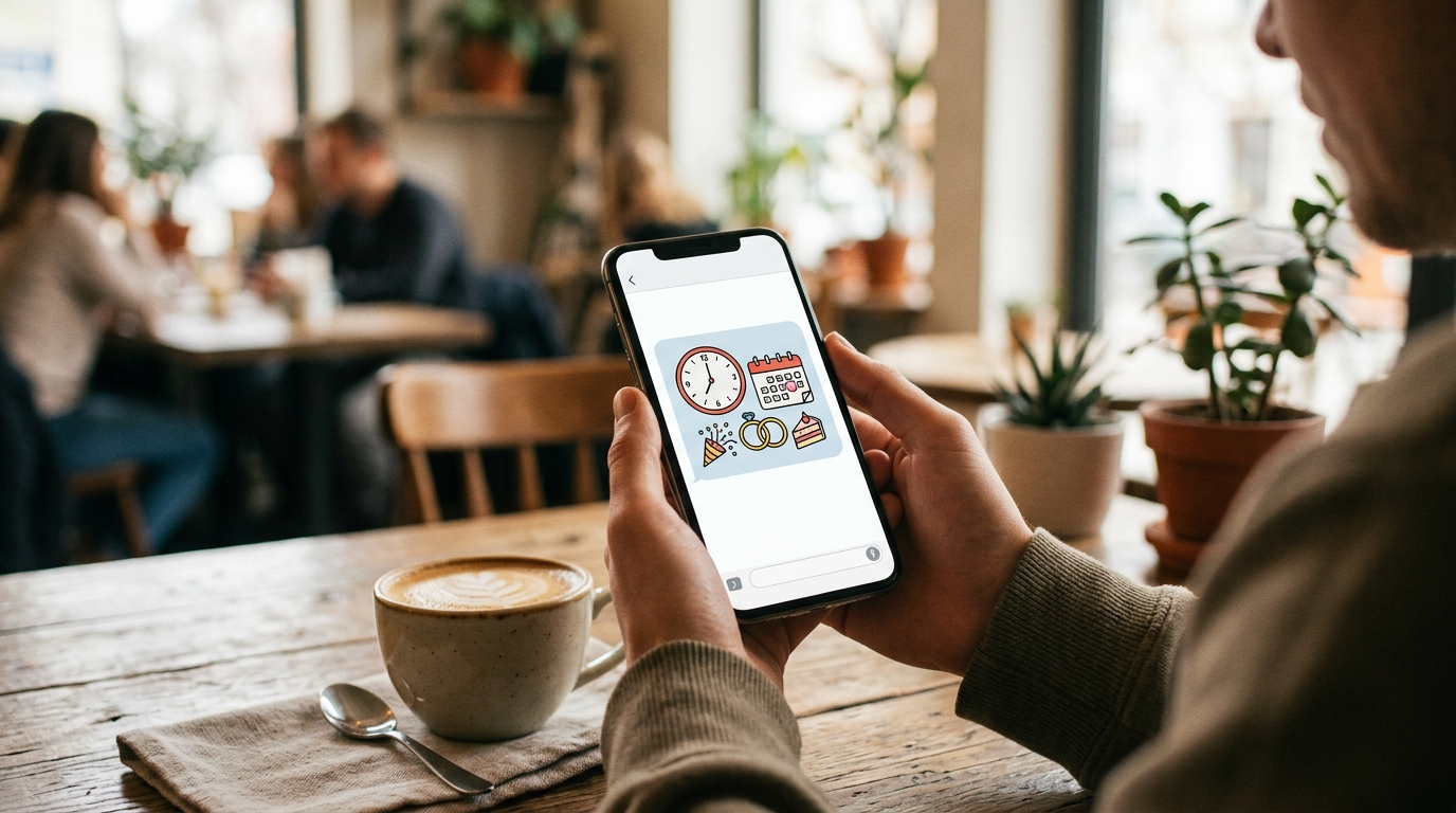Como comunicar a data e o horário aos convidados