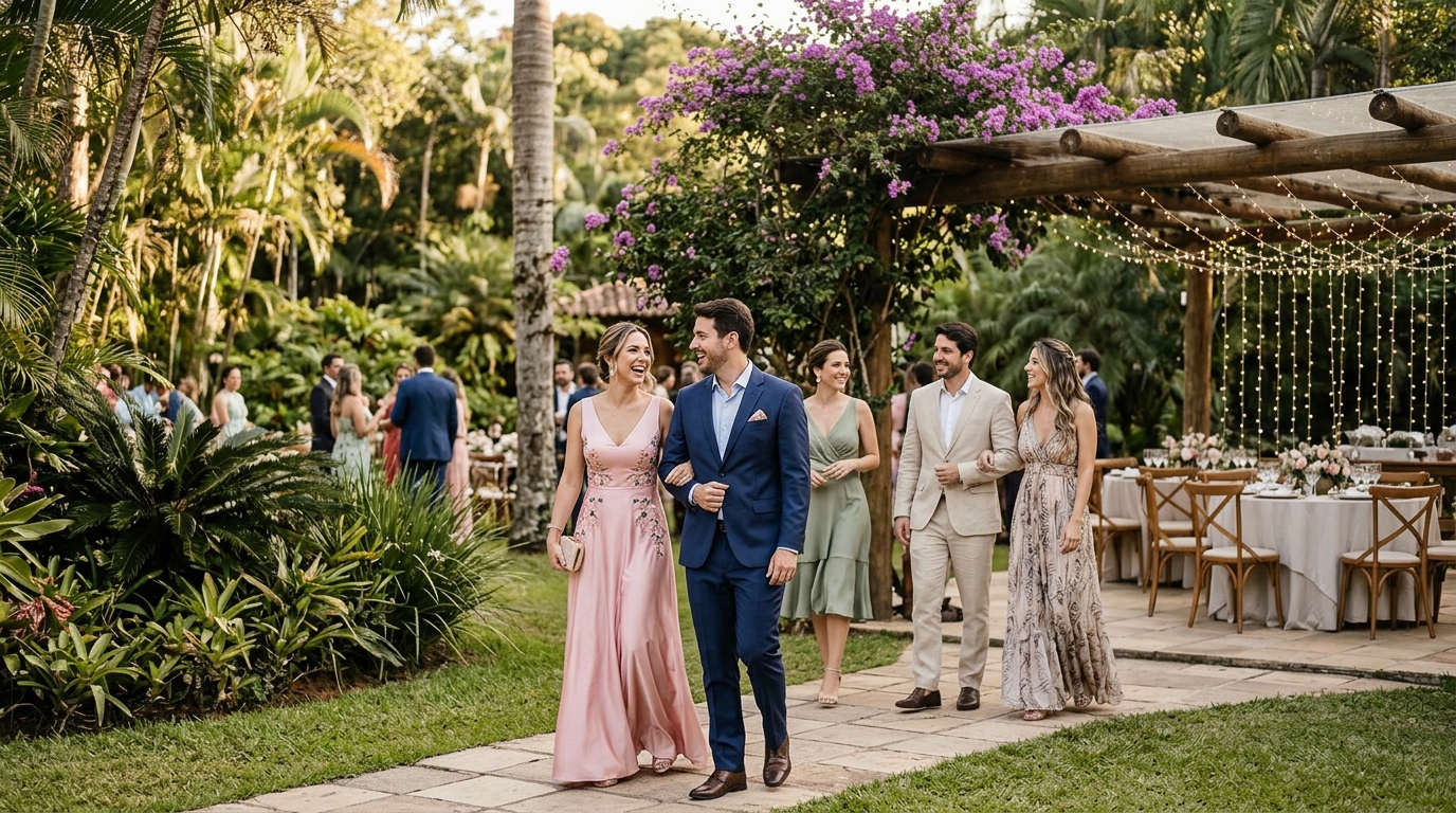 Estilo e formalidade em casamentos com brunch e jantar