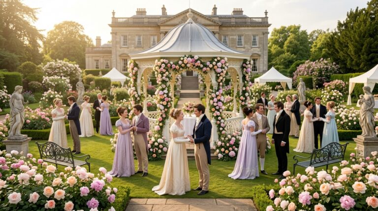 Casamento inspirado em Bridgerton: romantismo à flor da pele