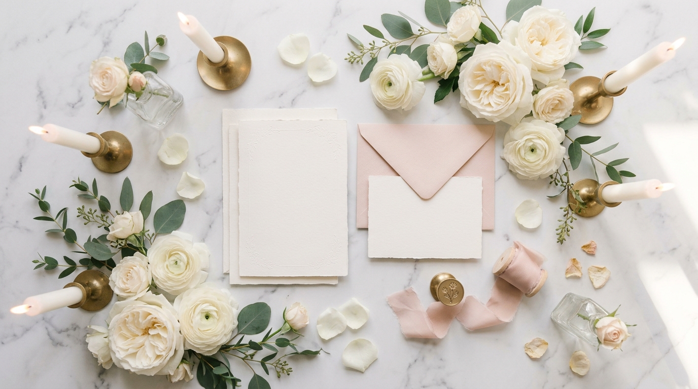 Frases para convite de casamento com decoração elegante