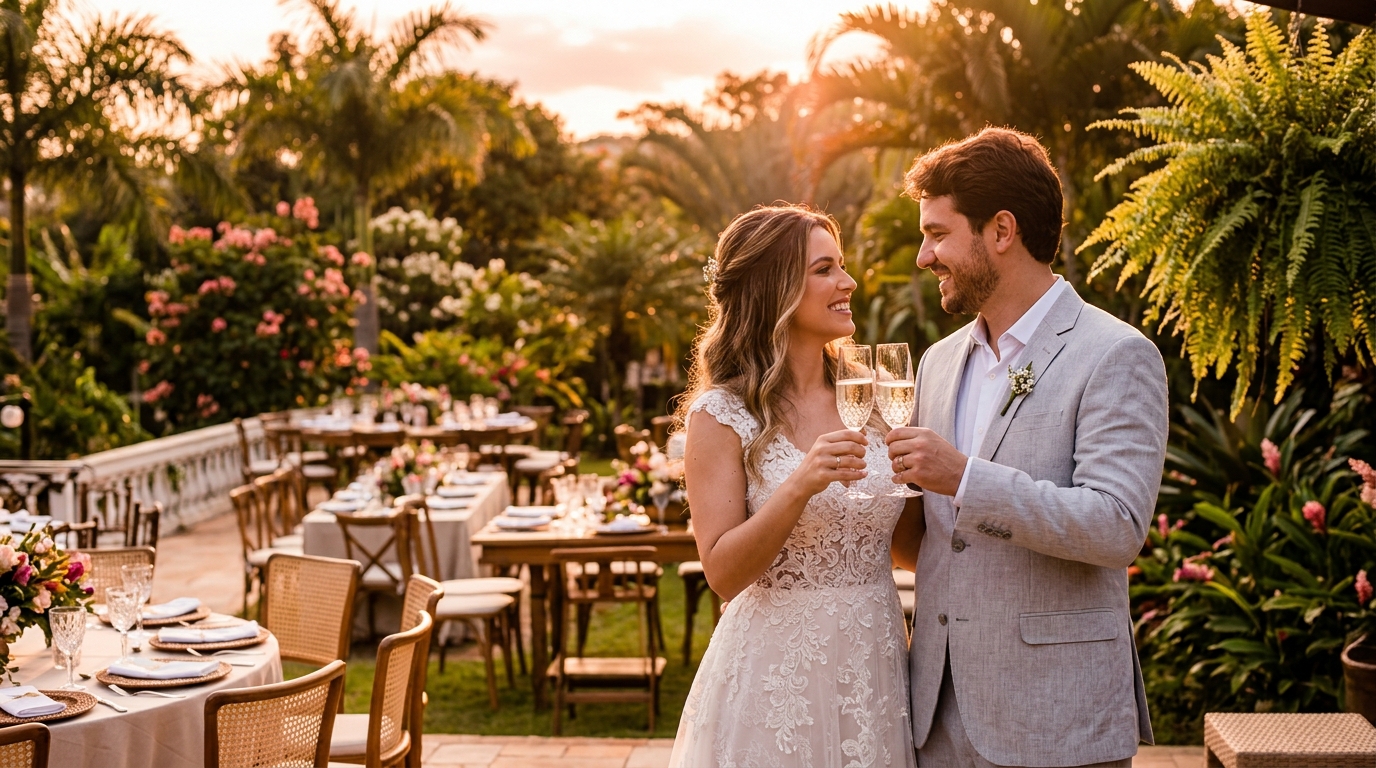 Vantagens de escolher brunch e jantar para o seu casamento