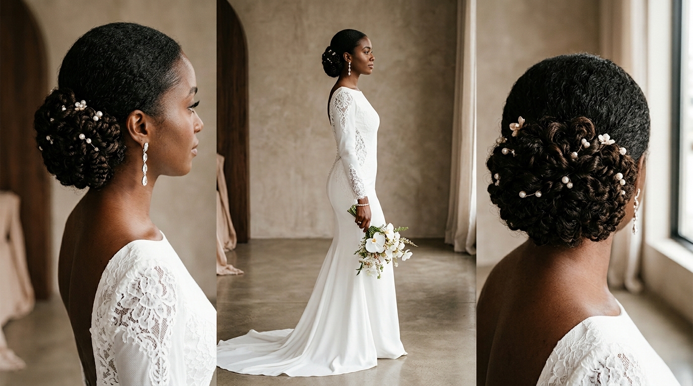 Combinações de penteado com vestido de noiva